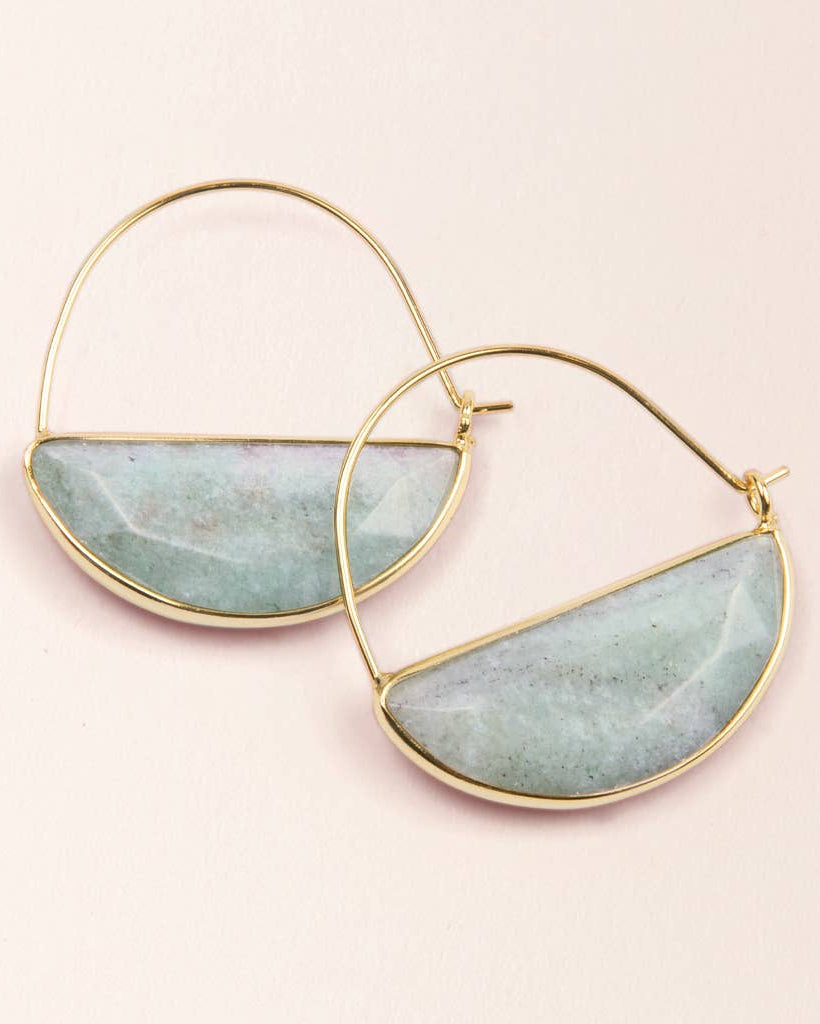 Stone Prism Earrings - Amazonite