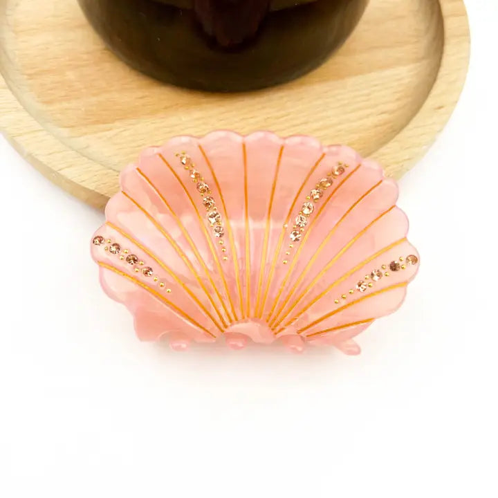 Shell Claw Hair Clip- Pink