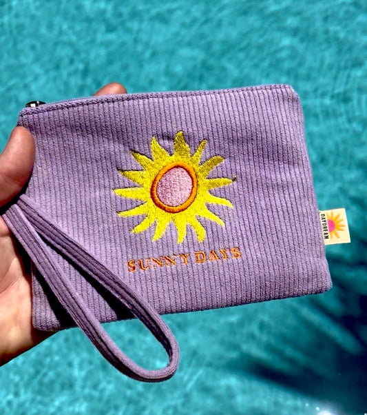 Embroidered Sunny Days Wristlet