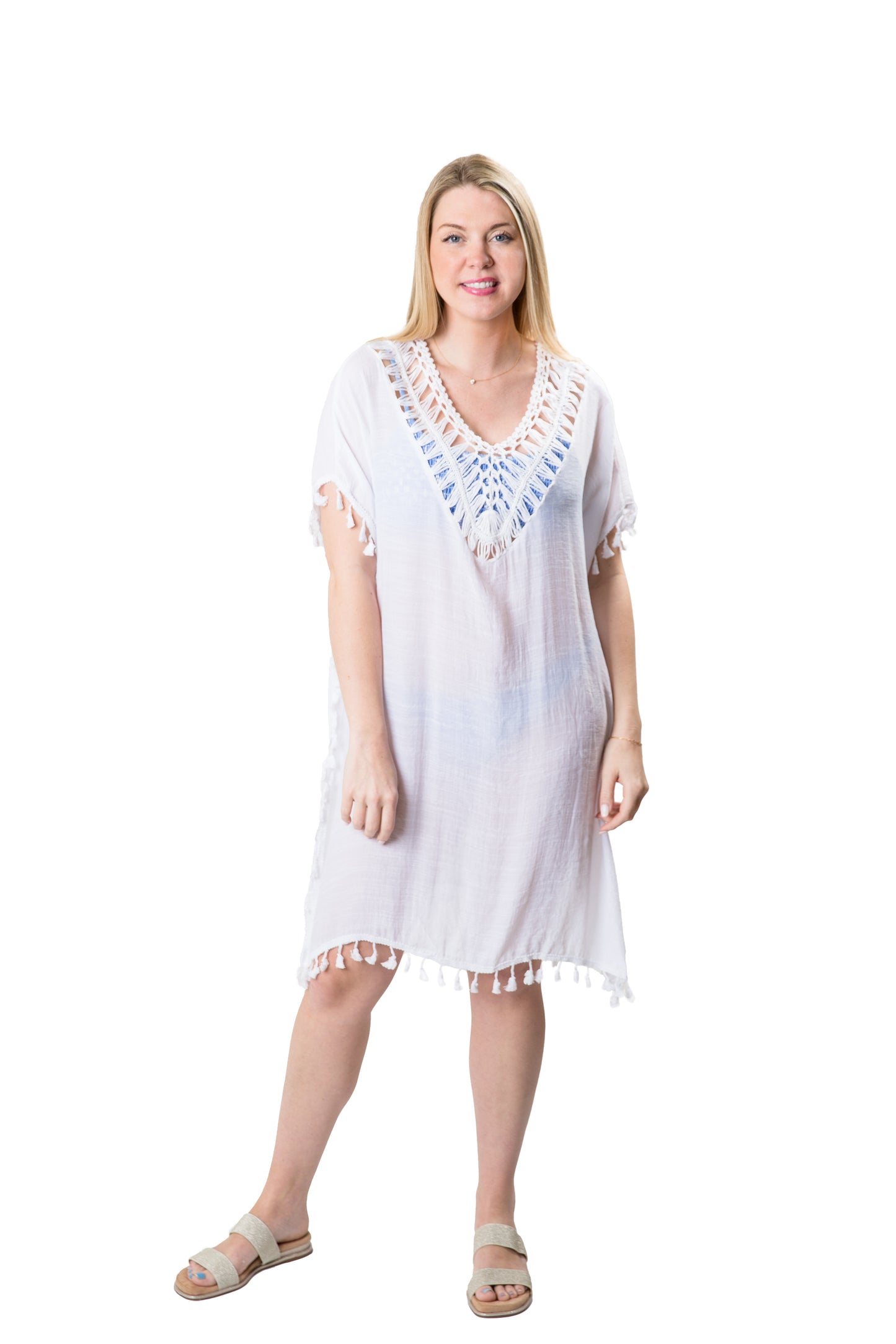 White Tassel Coverup