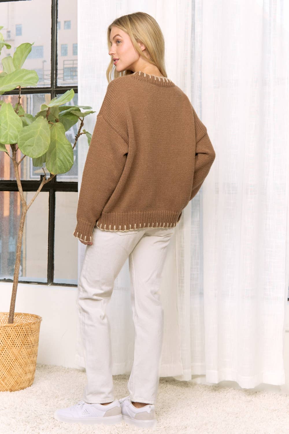 Scallop Shell Pullover Sweater