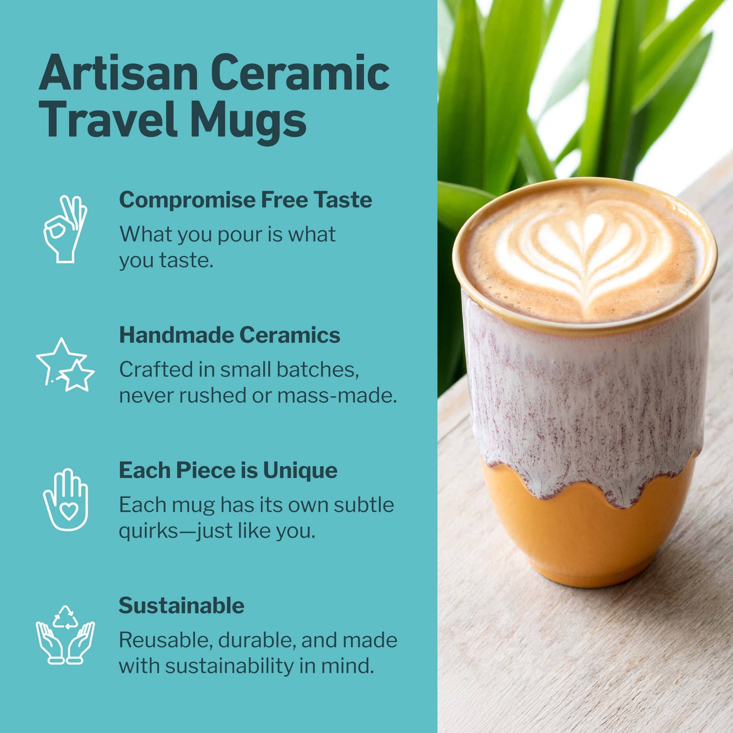 Grapefruit Ceramic Travel Mug