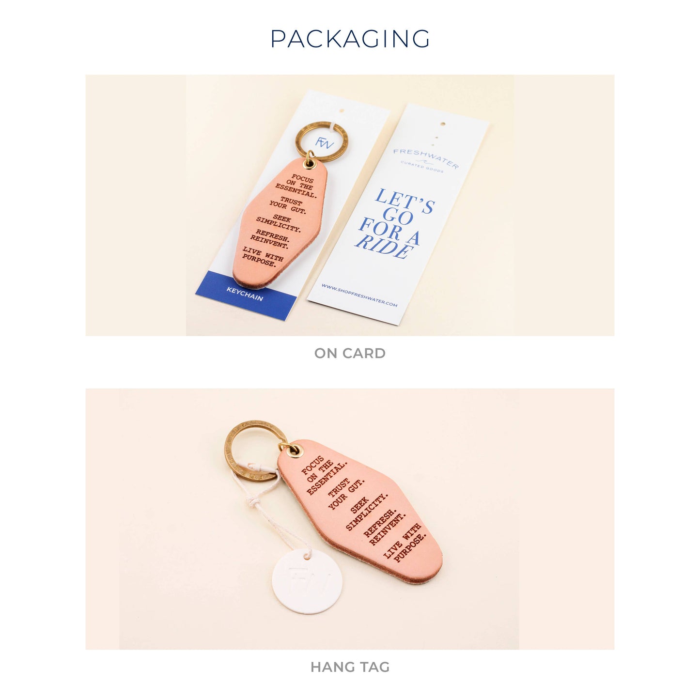 Pray For Surf Hotel Keychain: Navy / Keychain on Card