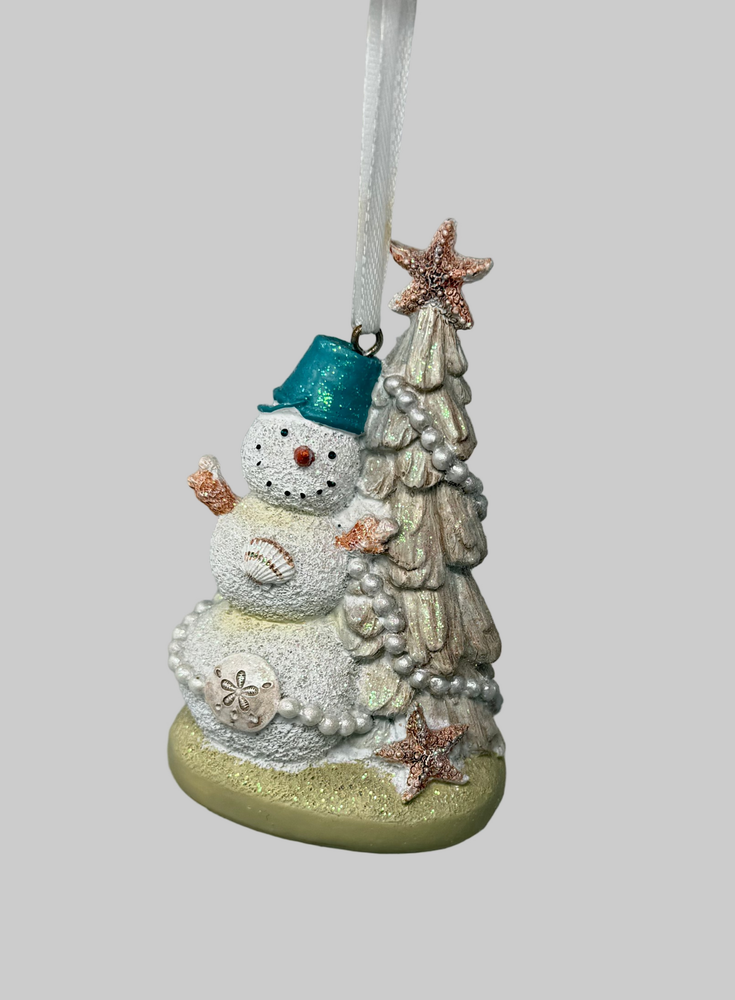 Snowman Sea Shell Ornament