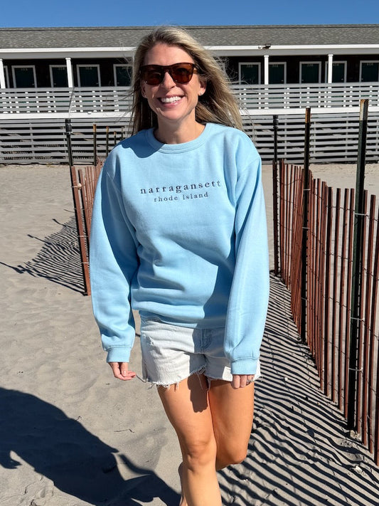 Pastel Blue Narragansett Crew