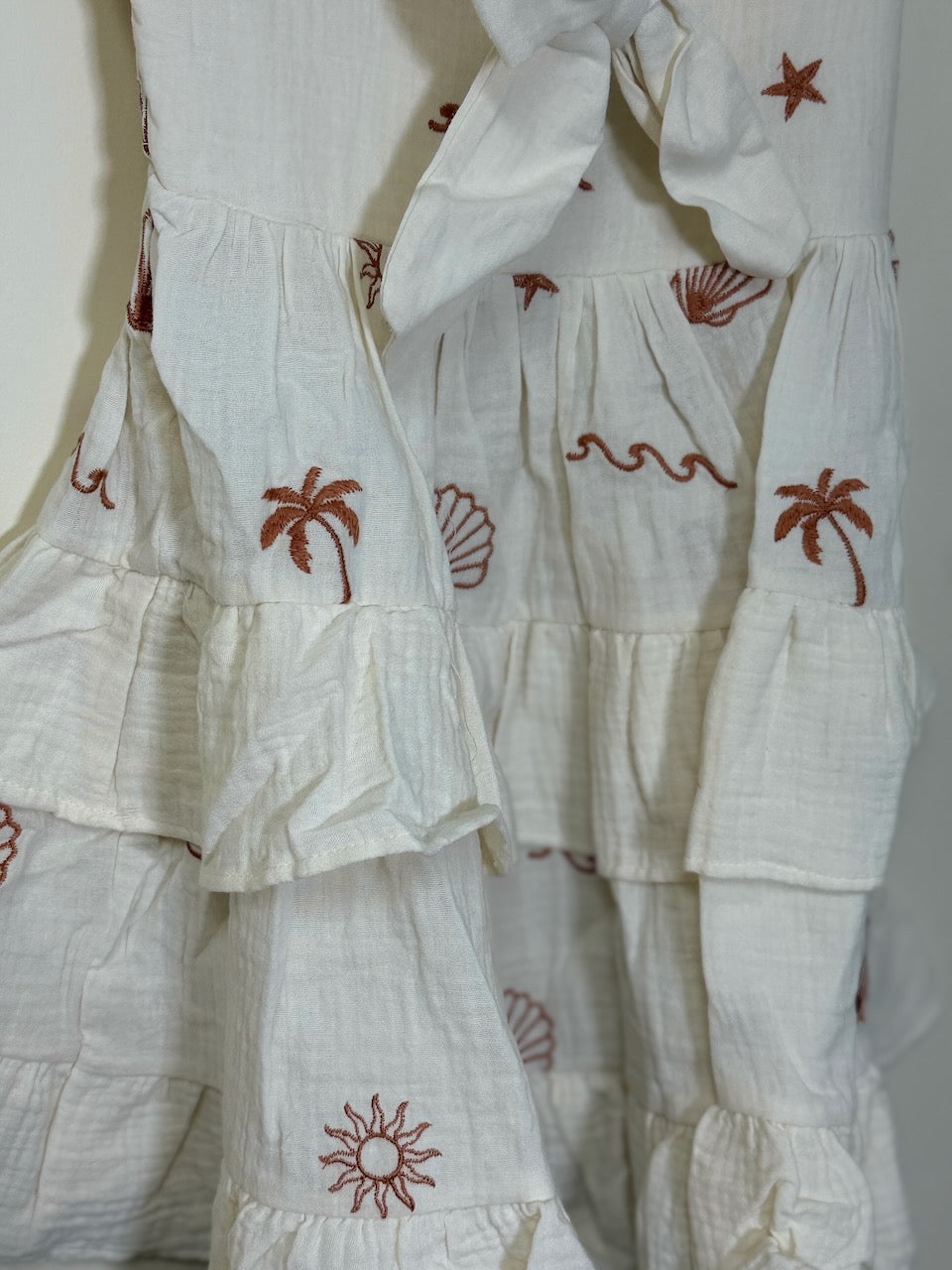 Caramel Sand Embroidered Dress