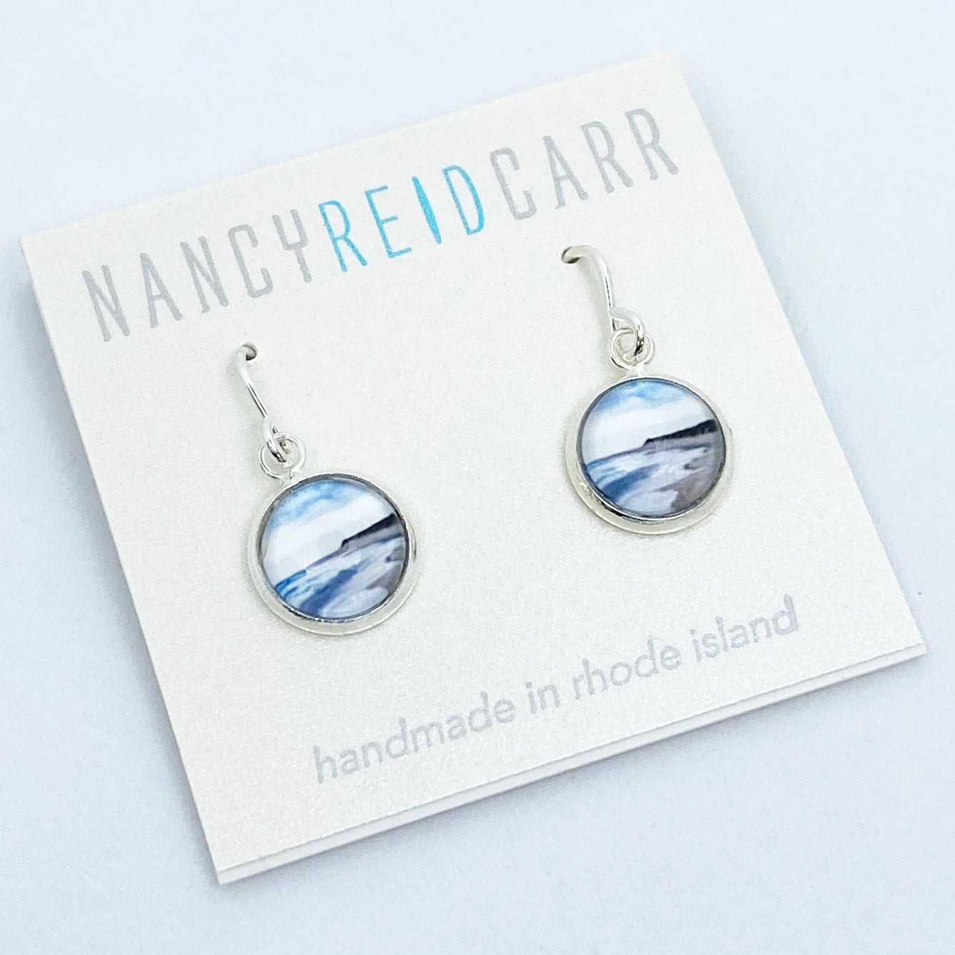 Water Earrings - Silver Tide Drop