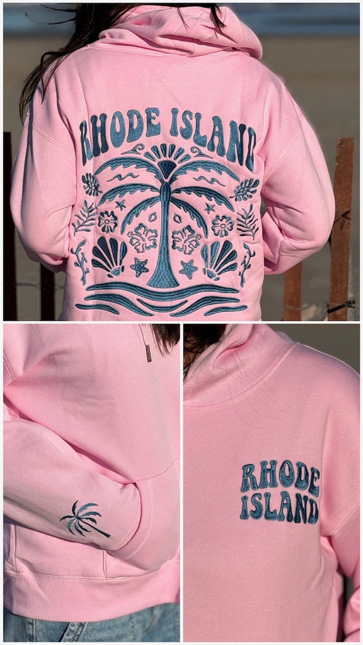 Embroidered Palm Tree Hoodie