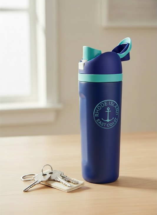 Flip Cap Water Bottle - Ocean Blue