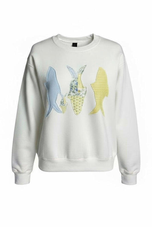 Patchwork Fish Sweatshirt
