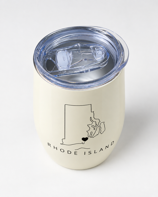 Rhody Love Wine Tumbler | Ivory