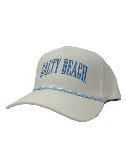 Salty Beach Embroidered Hat - Blue