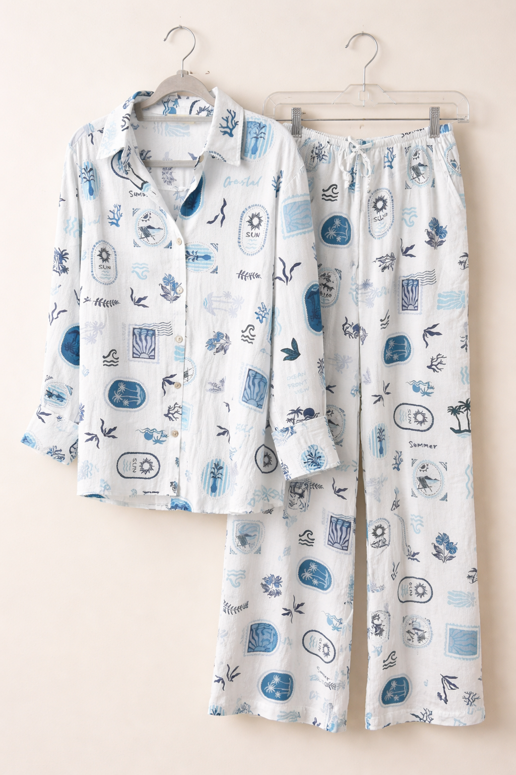 Summer Stamp Button Down