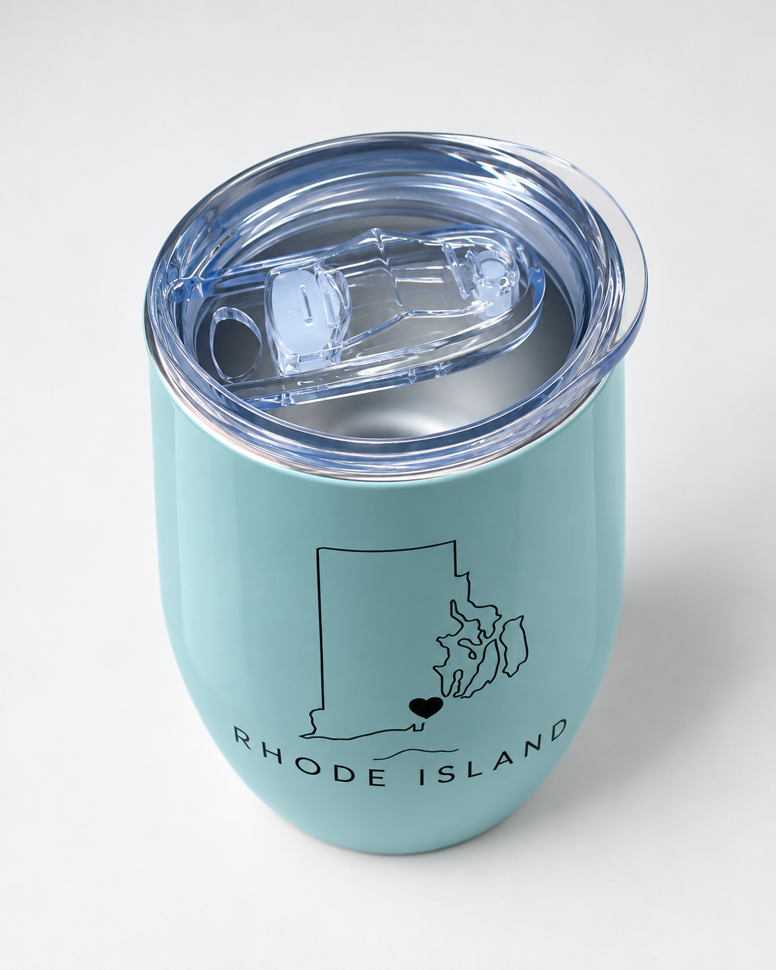 Rhody Love Wine Tumbler | Aqua
