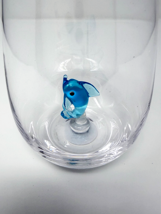 Seaside Dolphin Wine Glass