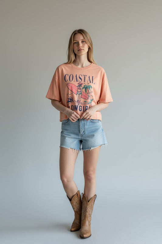 Coastal Cowgirl Crop Tee
