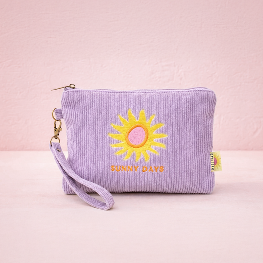 Embroidered Sunny Days Wristlet
