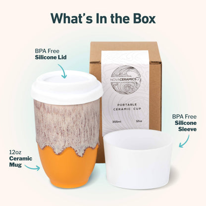 Grapefruit Ceramic Travel Mug