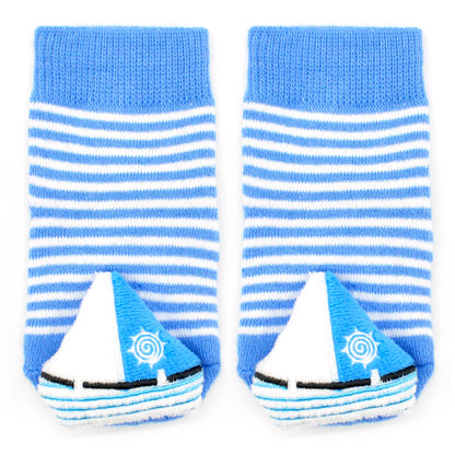 Sailboat Boogie Toes Rattle Socks: 6-12M