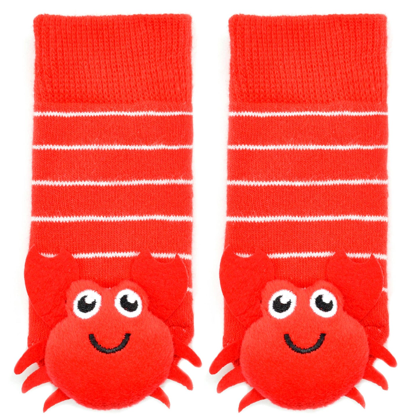 Red Crabby Crab Boogie Toes Rattle Socks: 6-12M