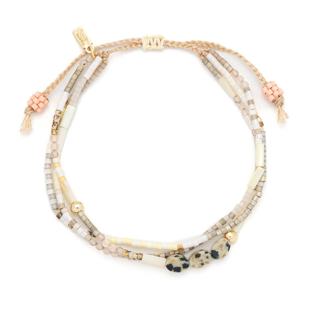 Mixed Media Bracelet - Golden Hour