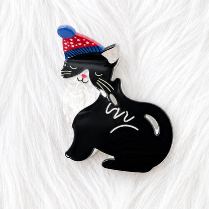 Christmas Cat Hair Clip | Black