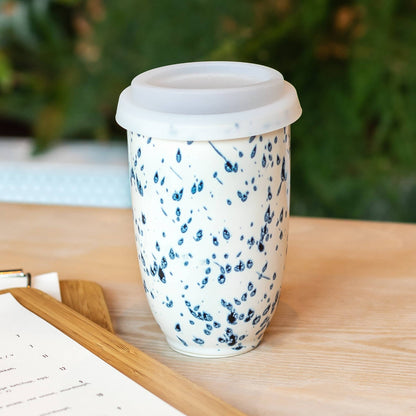 Orchid Ceramic Travel Mug – 12oz with Lid & Sleeve