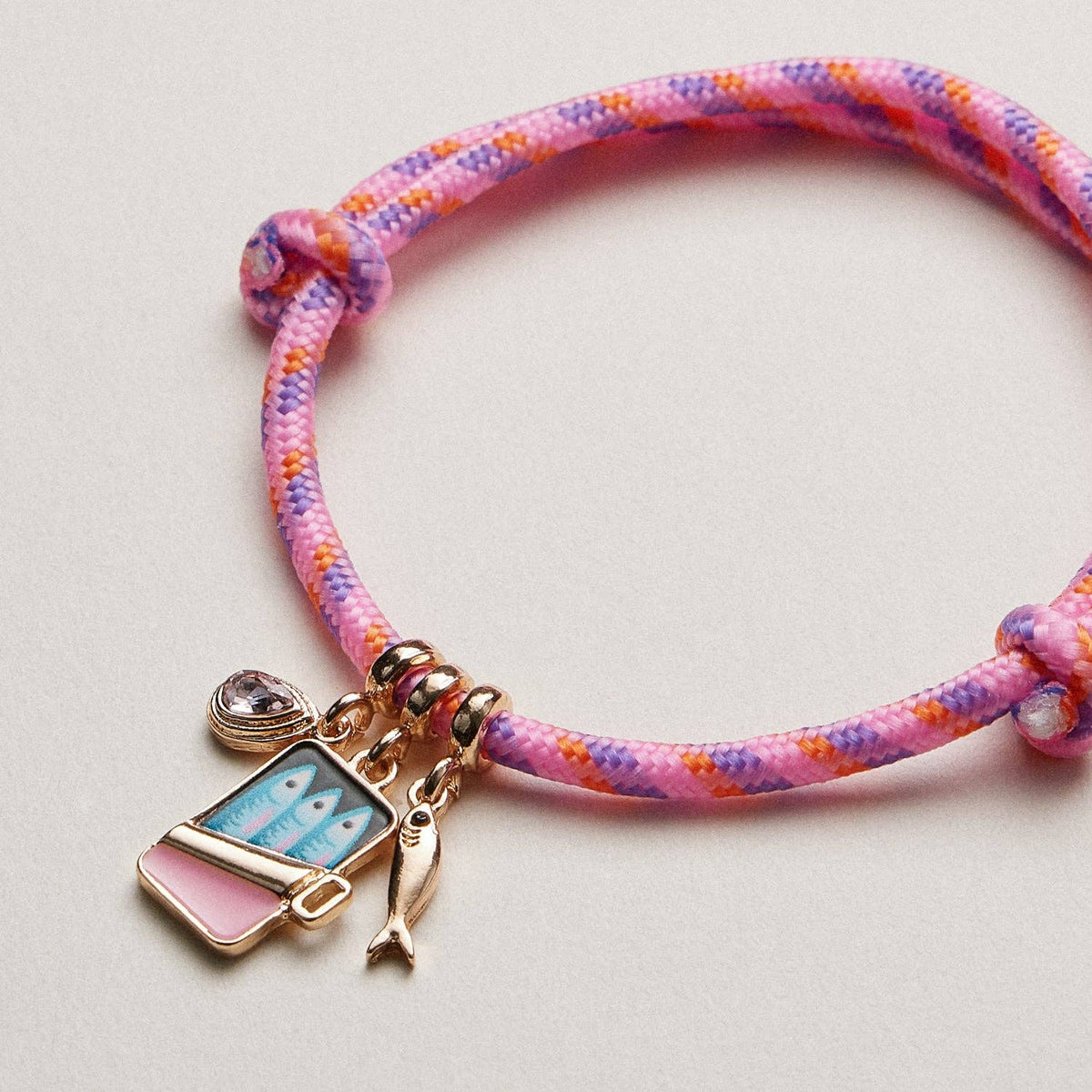 Woven Sardine Charm Bracelet