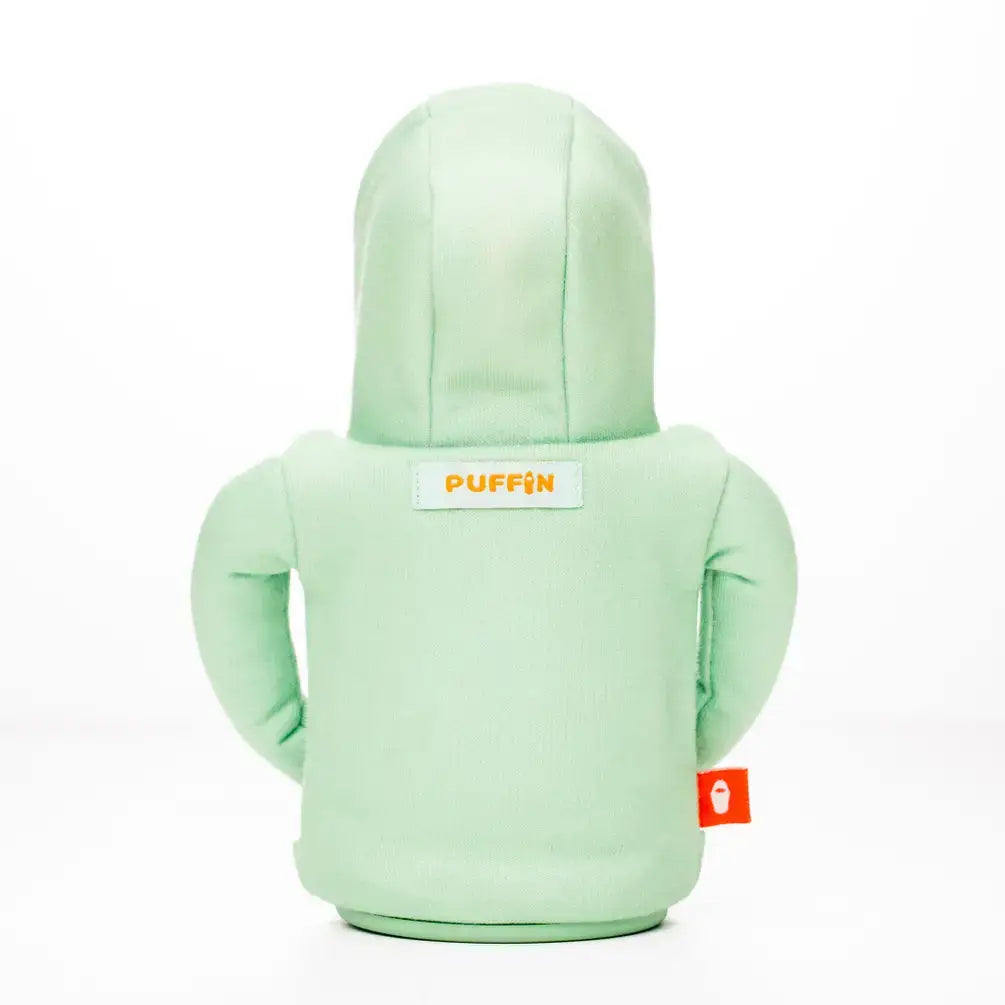 Insulated Beverage Cooler - The Hoodie - Seafoam & Apricot