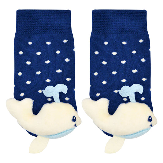 Baby Whale Boogie Toes Baby Rattle Socks: 6-12M
