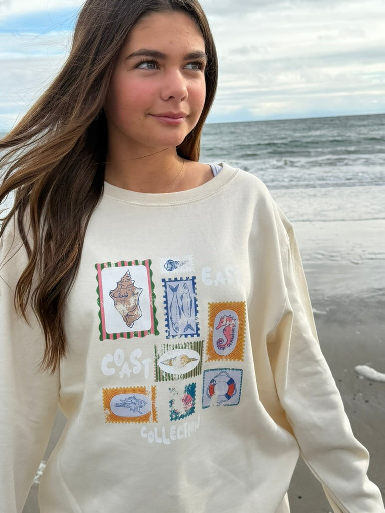 East Coast Collection Stamped Sweatshirt