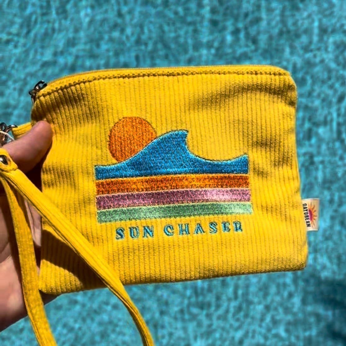 Sun Chaser Embroidered Wristlet