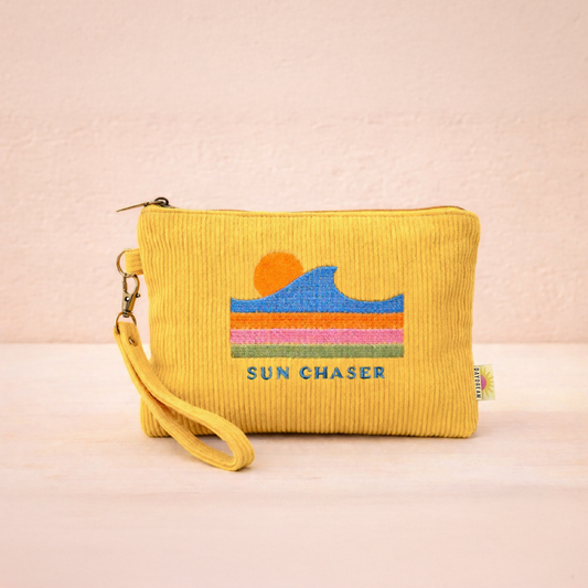 Sun Chaser Embroidered Wristlet