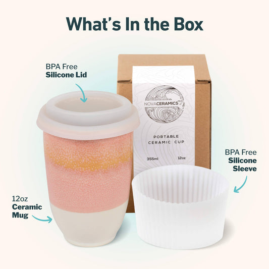 Afterglow 12oz Ceramic Travel Mug – Reusable & Giftable