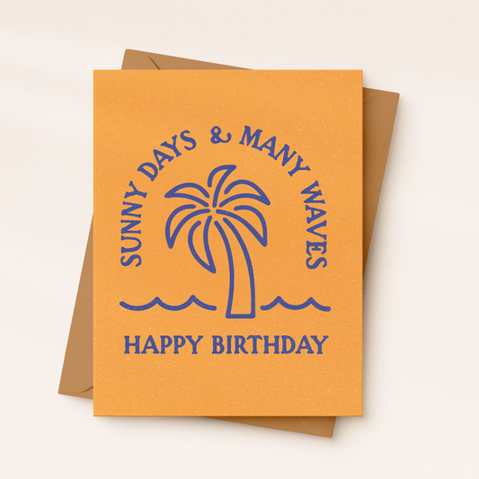 Sunny Days Many Waves Card | Birthday Card