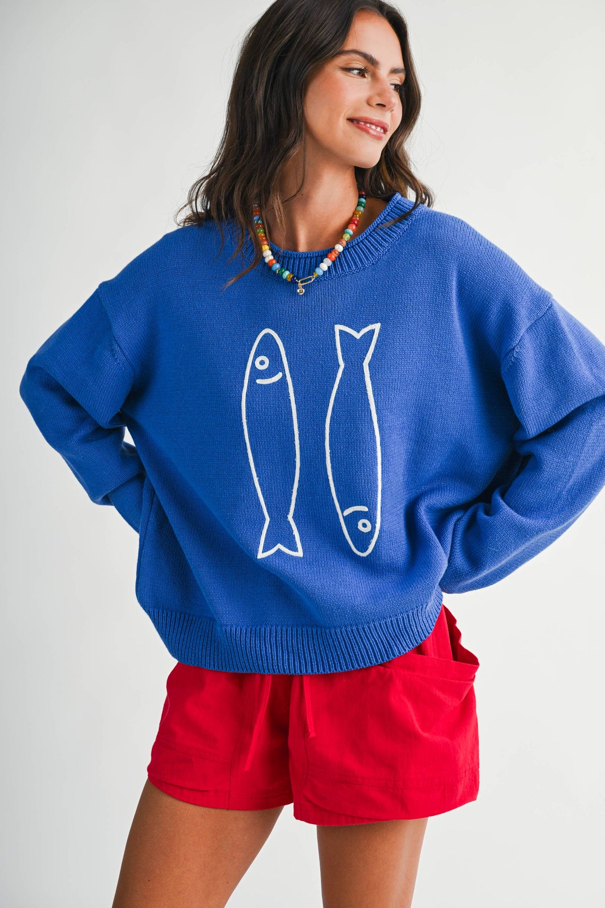 Embroiidered Sardine Sweater