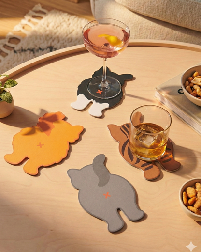 Cat Bum Coasters