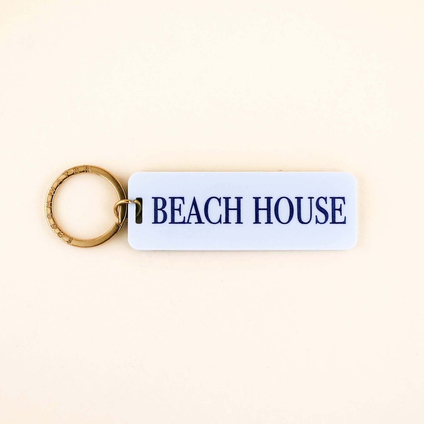 Beach House Keychain: Sky Blue / Keychain with Hang Tag