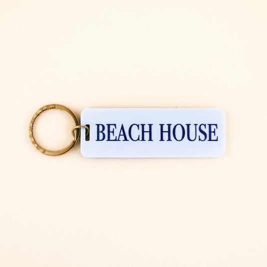 Beach House Keychain: Sky Blue / Keychain with Hang Tag