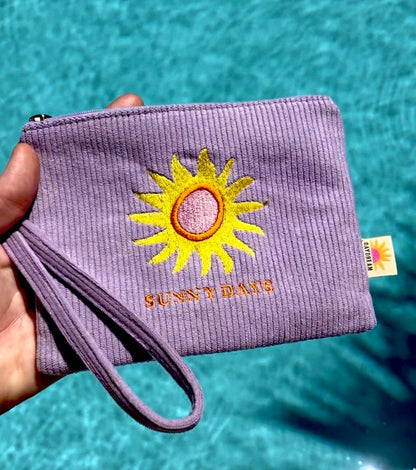 Embroidered Sunny Days Wristlet