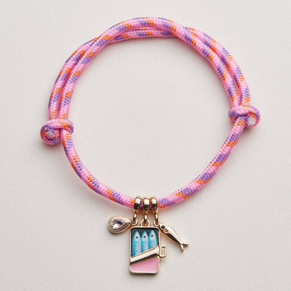 Woven Sardine Charm Bracelet