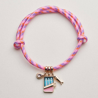 Woven Sardine Charm Bracelet