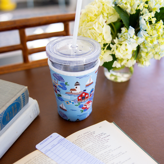 Seaside Harbor | Reusable Coffee Sleeve: Small