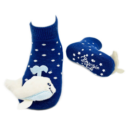 Baby Whale Boogie Toes Baby Rattle Socks: 6-12M