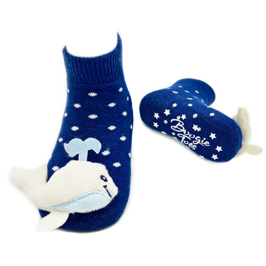 Baby Whale Boogie Toes Baby Rattle Socks: 6-12M