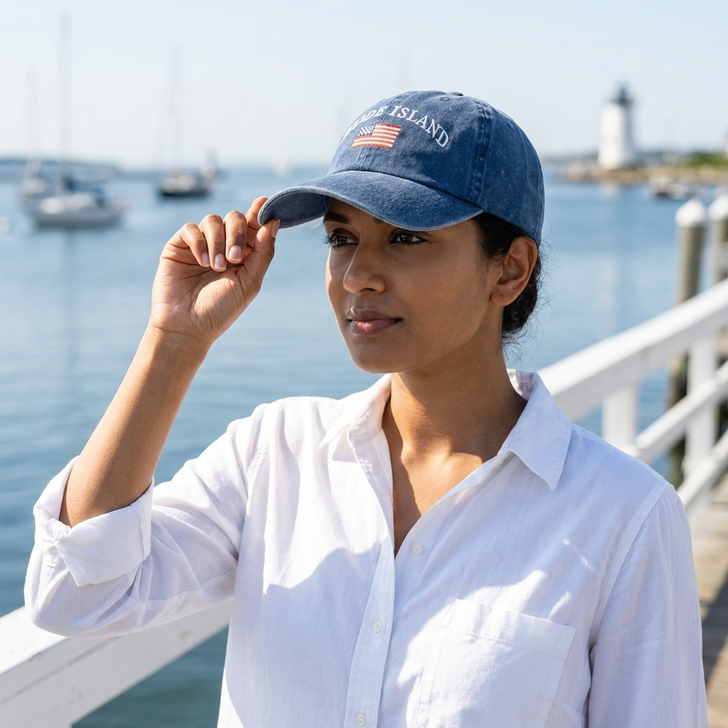 Rhode Island USA Flag Hat