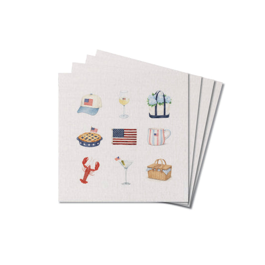 American Summer Icons Coaster Set