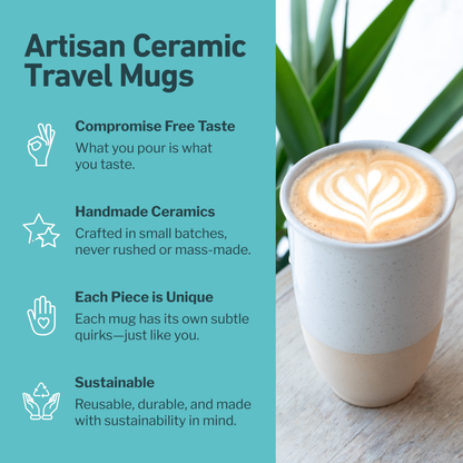 Dune 12oz Ceramic Travel Mug – Reusable & Eco-Friendly