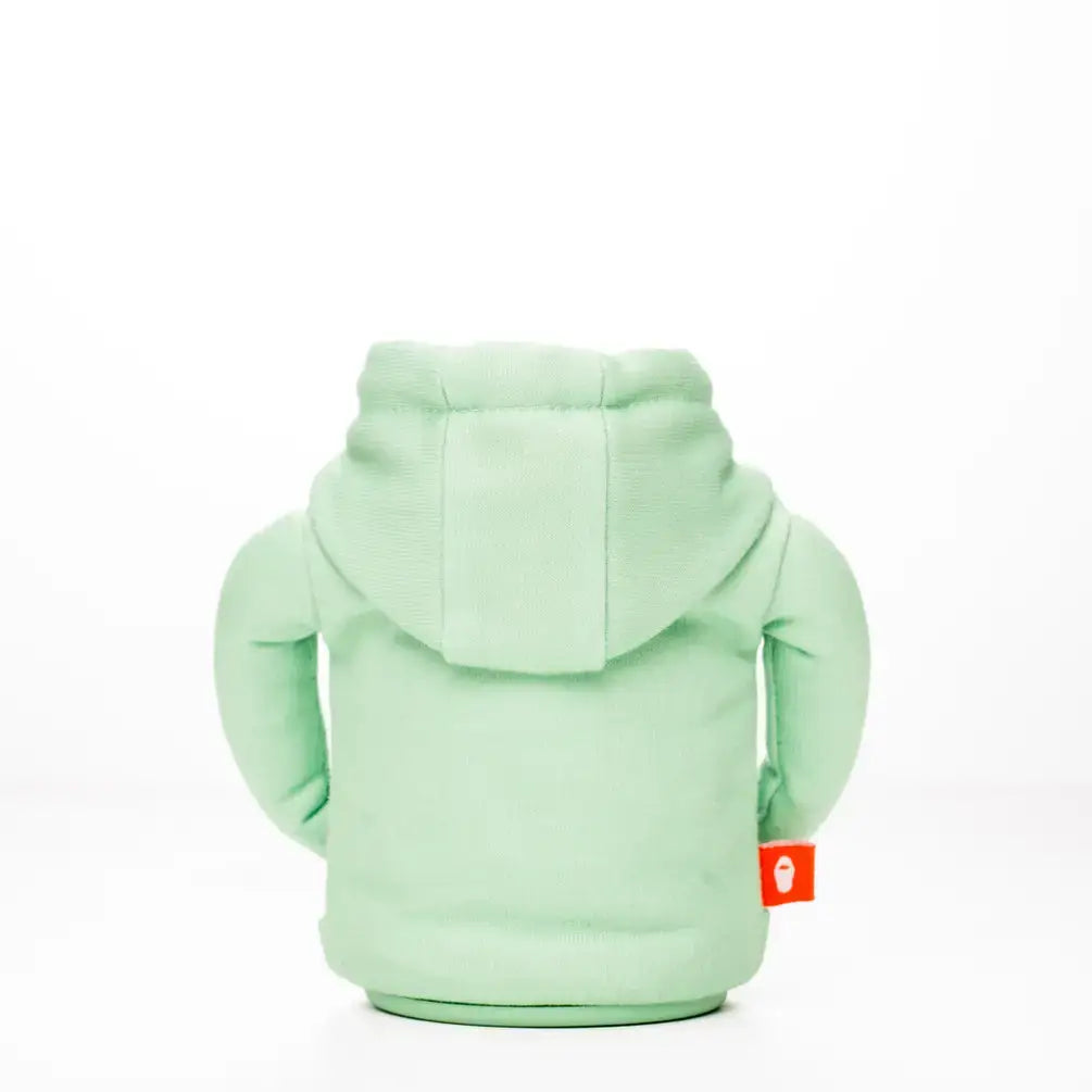 Insulated Beverage Cooler - The Hoodie - Seafoam & Apricot