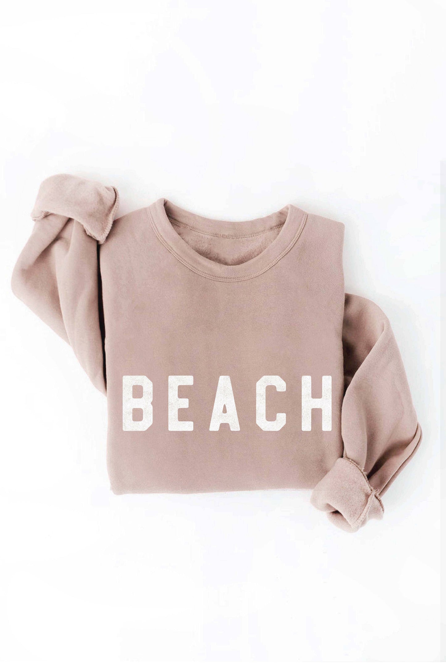 BEACH Graphic Sweatshirt - Tan